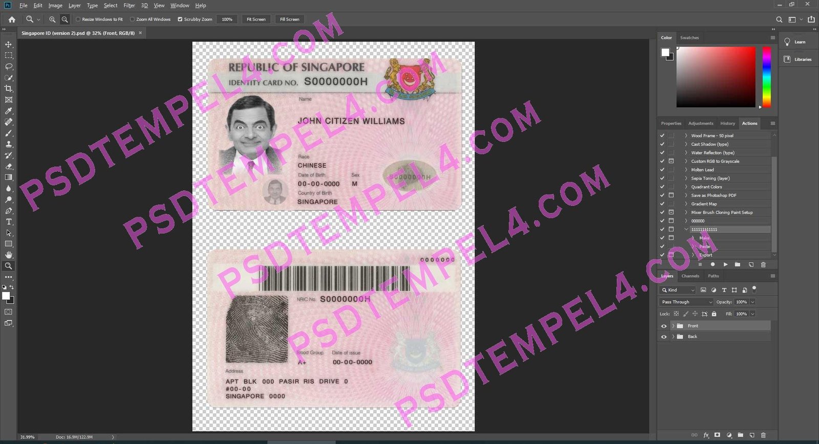 Singapore id card