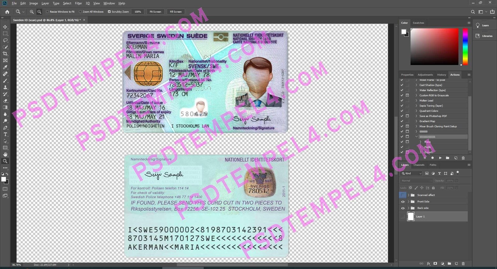Sweden ID Card V1