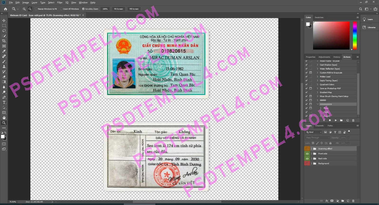 Vietnam id card V2