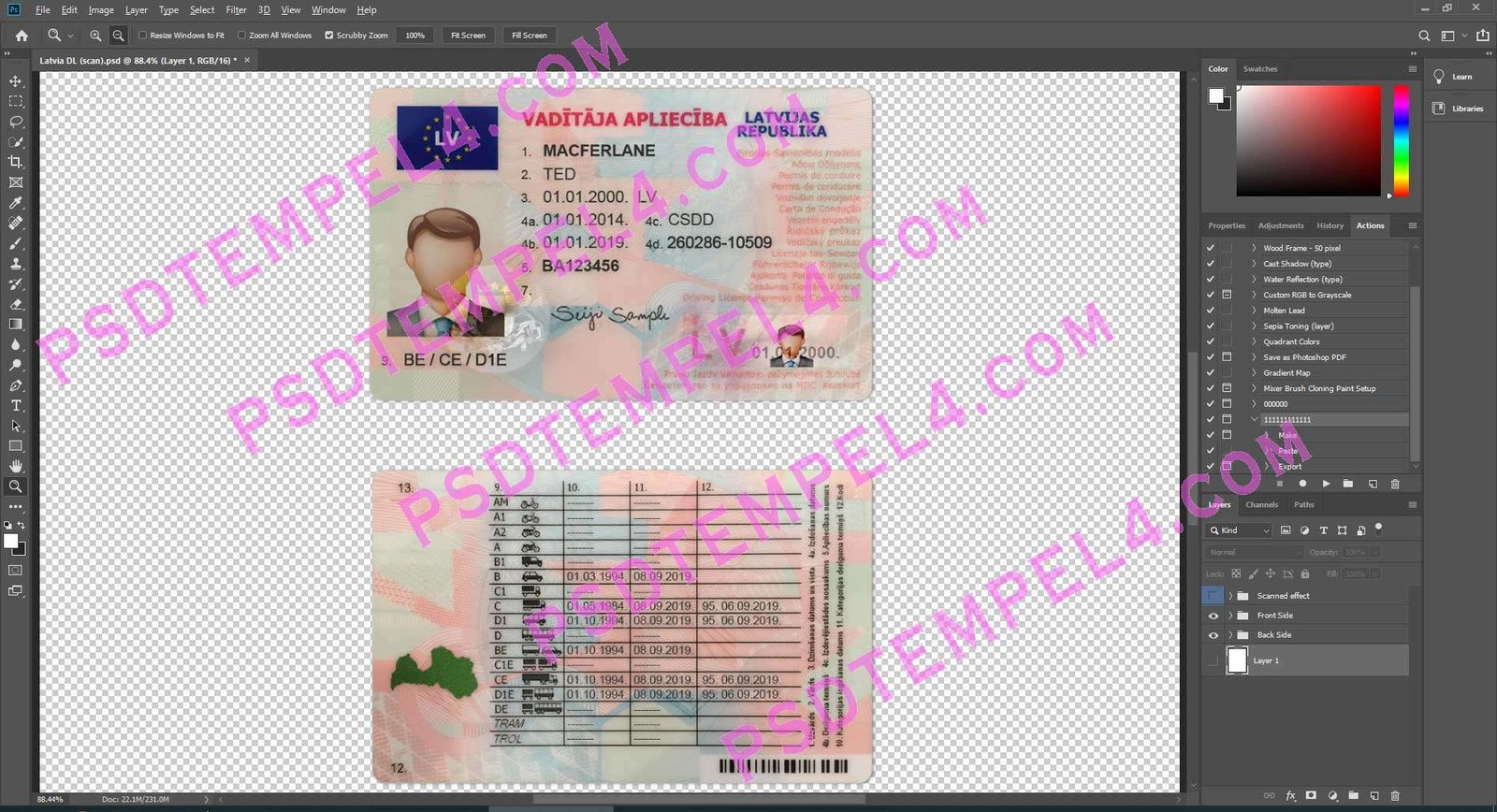 Latvia Driver License