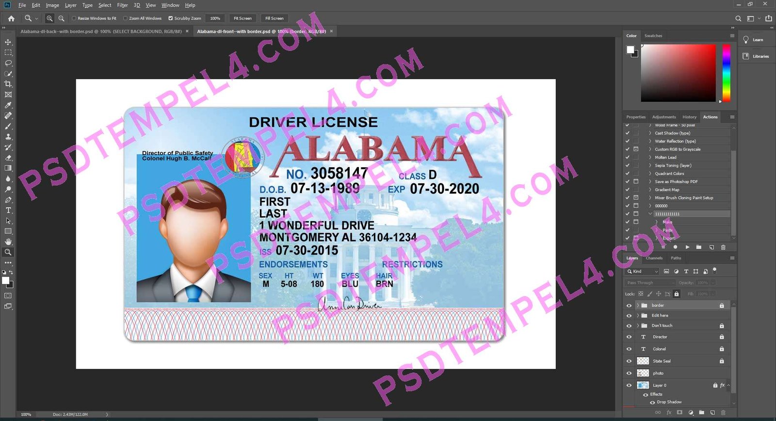 USA Alabama Driver License