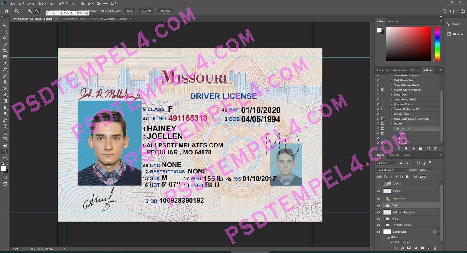 USA Missouri Driver License