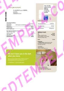Australia AGL GAS utility bill