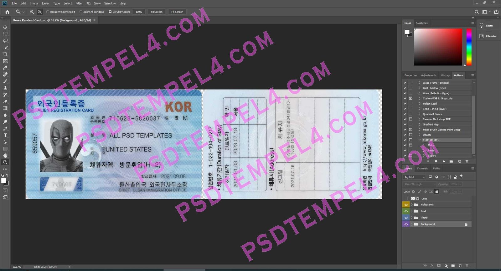 South Korea Alien Registration Card residence resident permit
