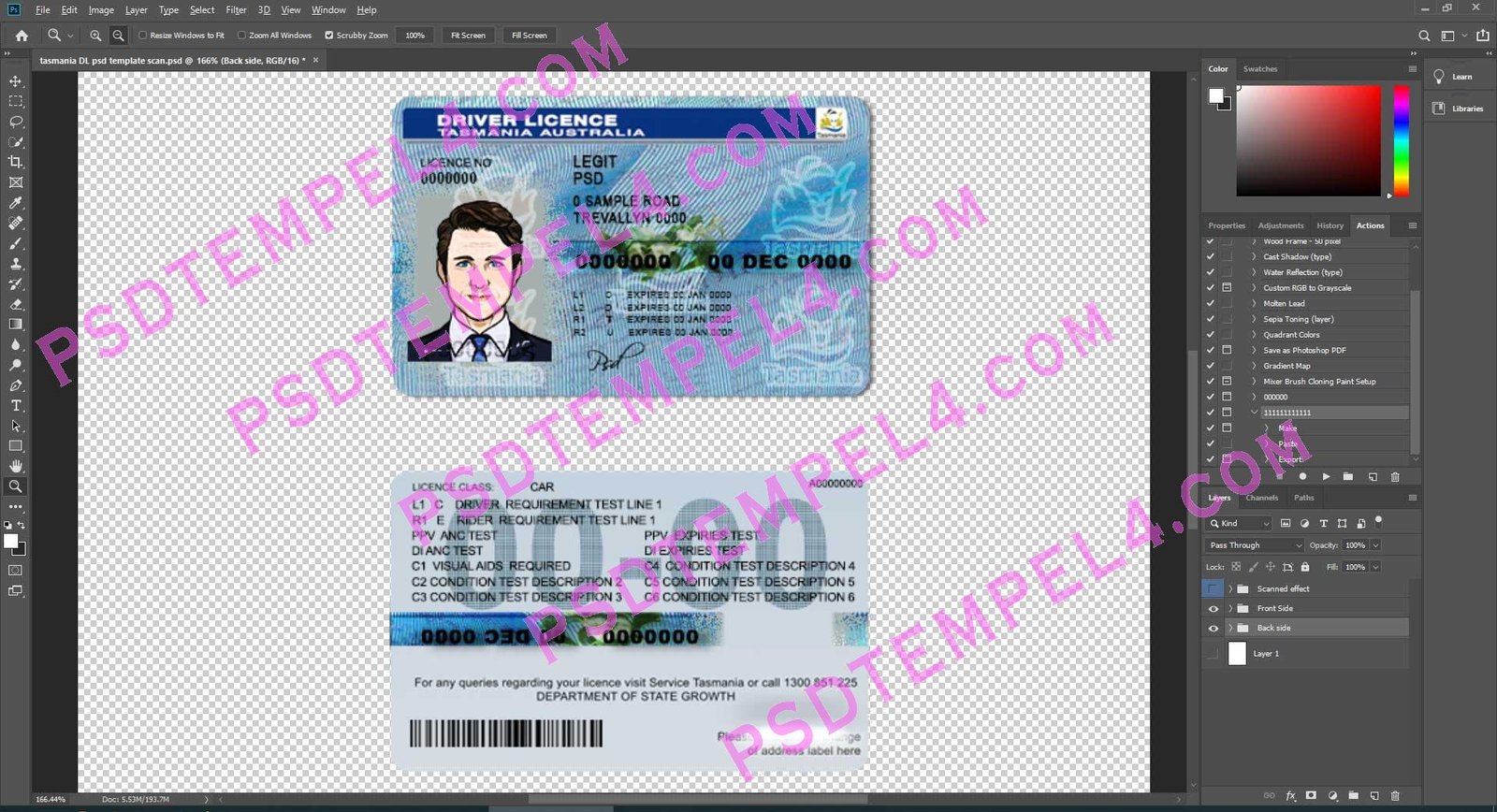 Australia Tasmania Driver License