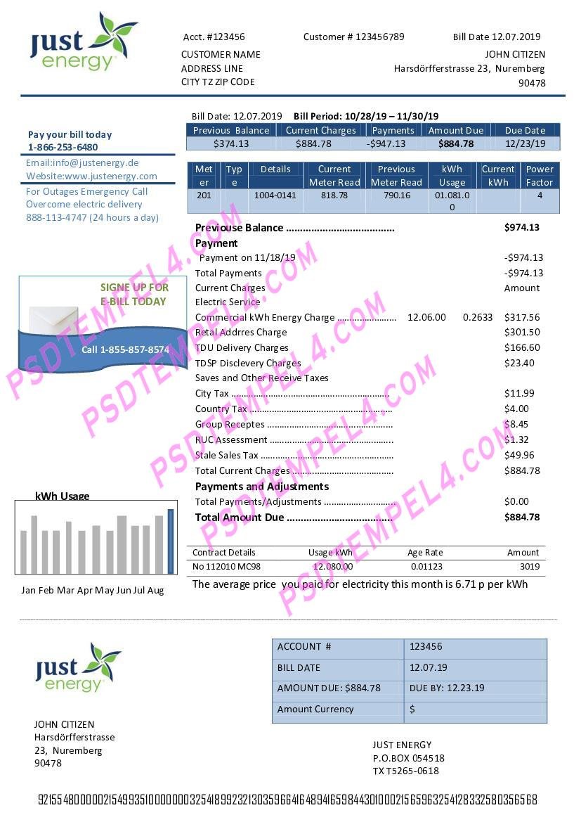 Germany just energy utility billg