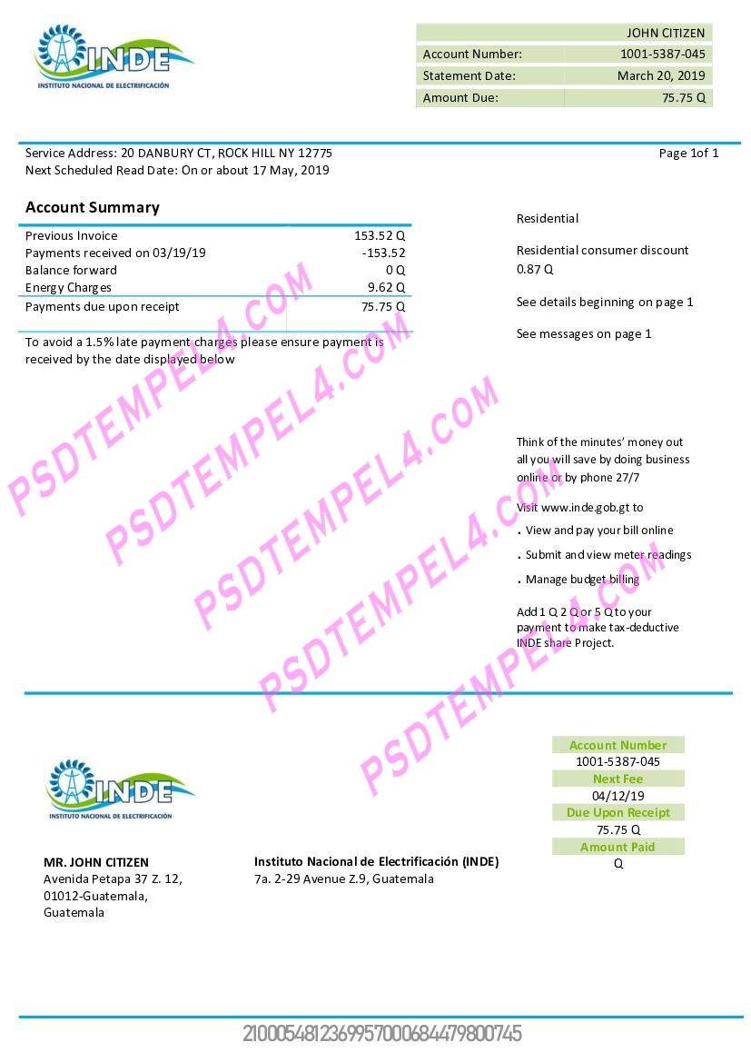 Guatemala INDE Instituto Nacional de Electrificacion electricity utili