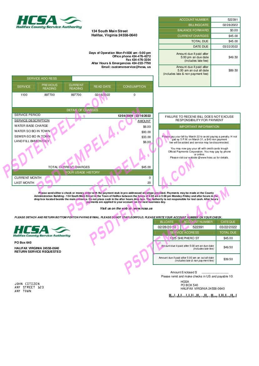 usa virginia hcsa utility bille
