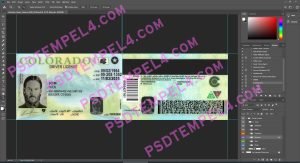 USA Colorado Driver License 3 version