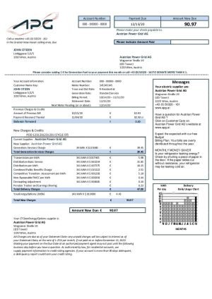 Austria austri power grid ag utility billAu