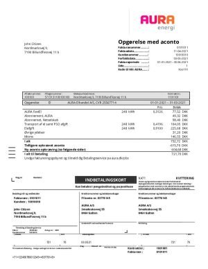 Denmark Aura energi utility billDe