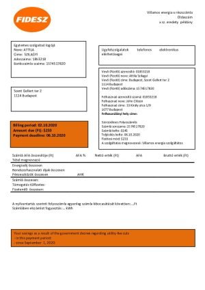 Hungary FIDESZ utility billHu