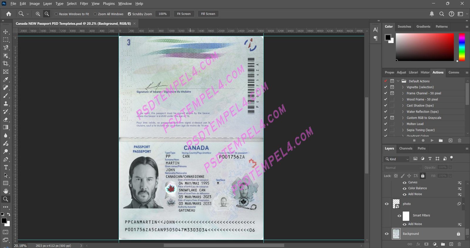 Canada passport V5