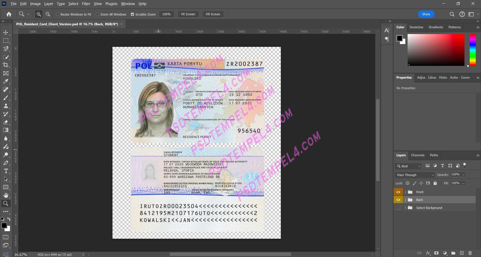 Poland Residence Resident Permit V2 Sample Screenshot