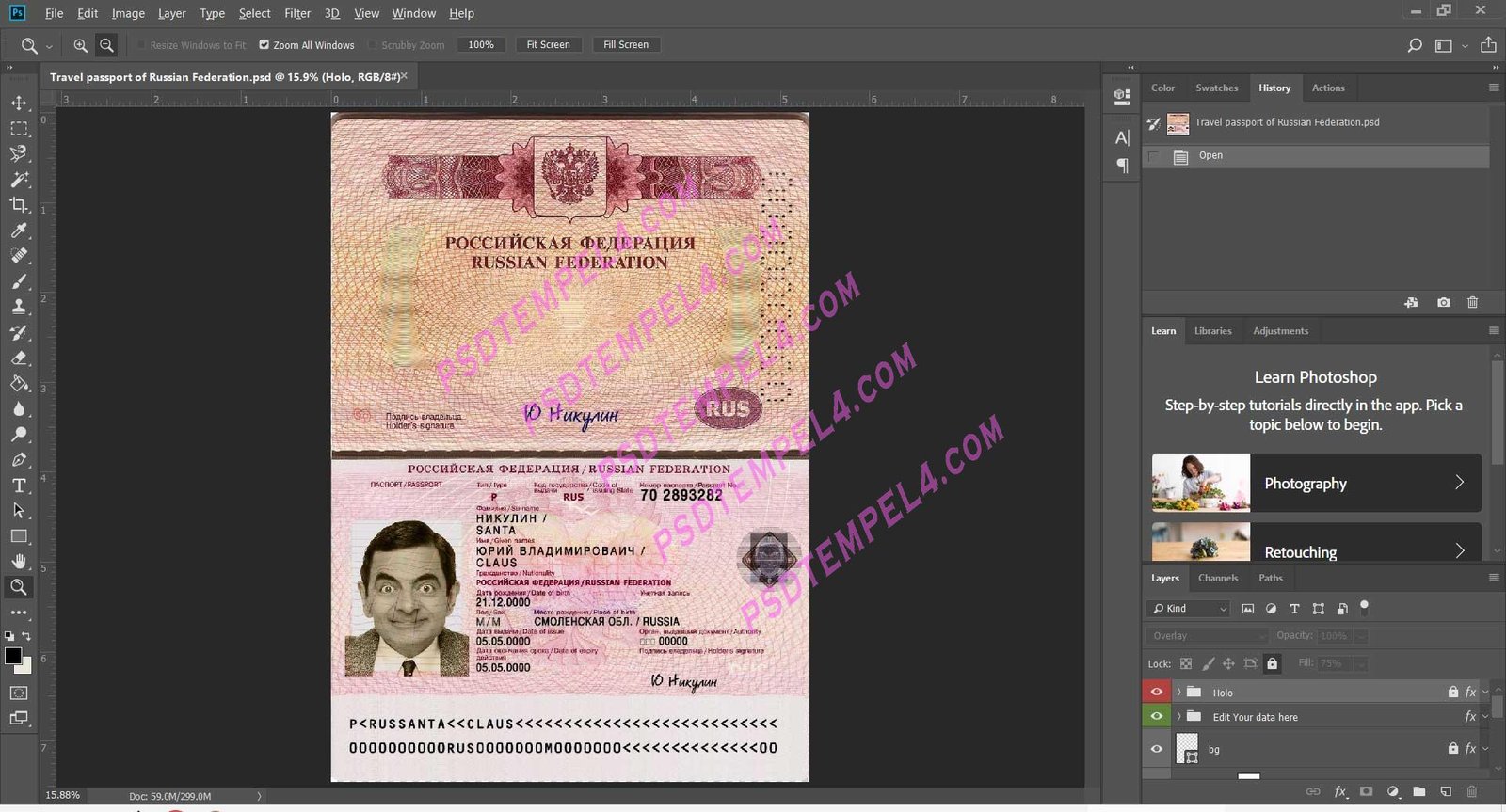 Russia passport Travel V5