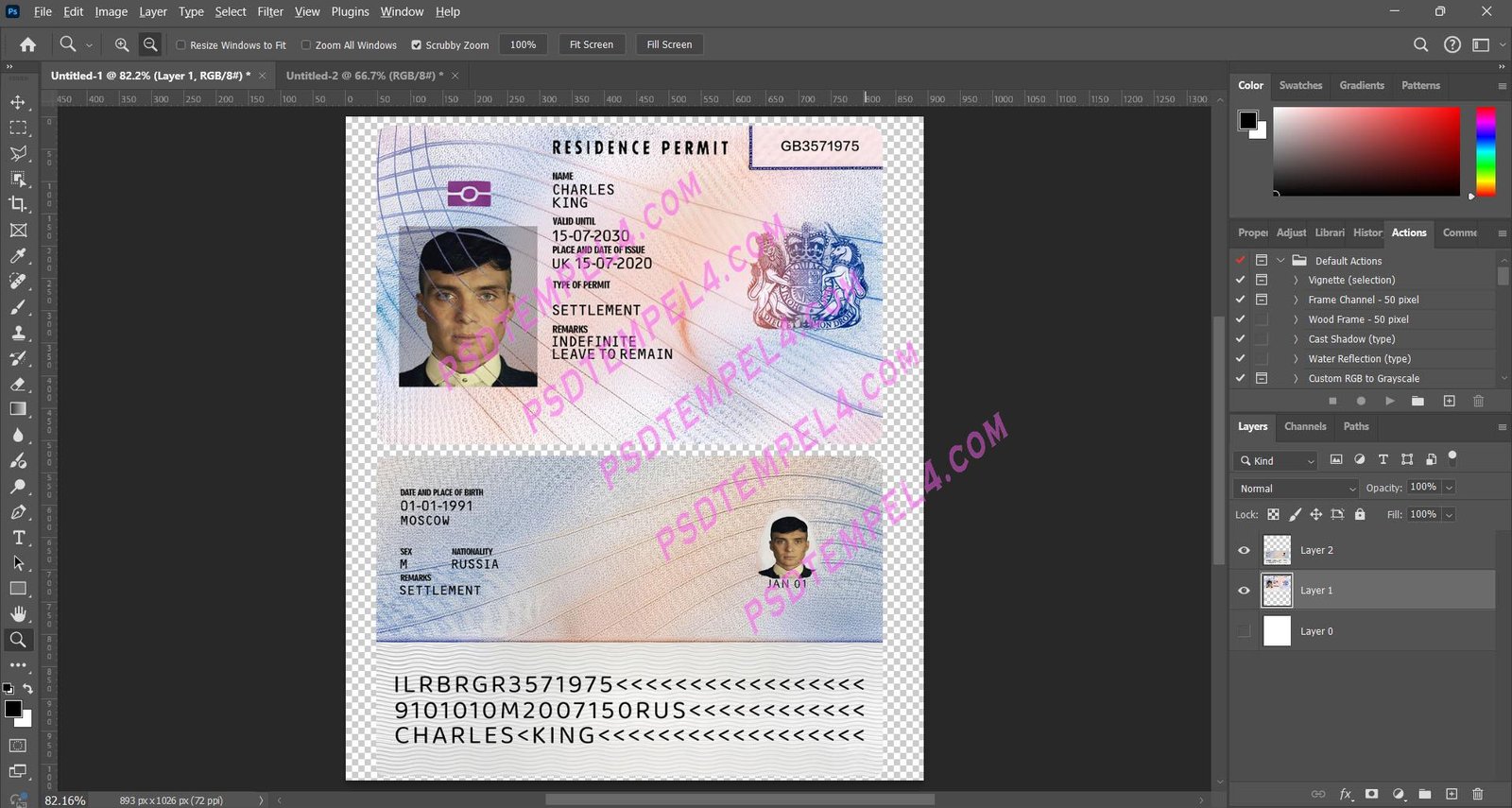 UK United Kingdom biometric residence permit BRP card