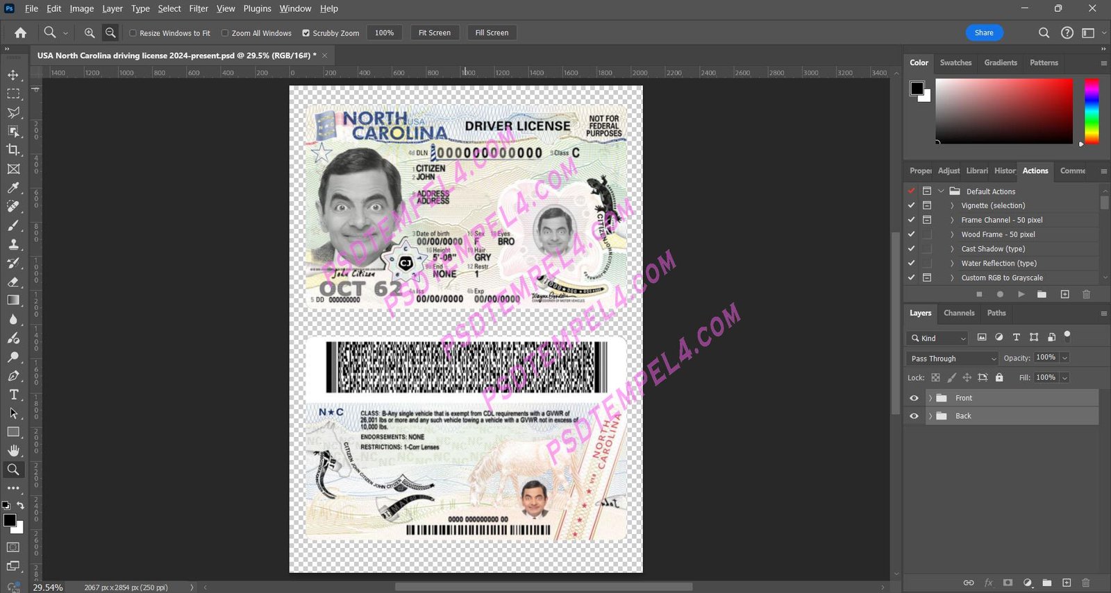 USA North Carolina Driver License New 2026